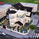 Biệt thự hiện đại 3 tầng hai mặt tiền đẹp