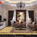 Phòng khách đẹp, nội thất phòng khách cổ điển, phòng khách nhà ống kiến trúc Pháp