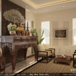 Mẫu phòng thờ theo nét Á đông đẹp