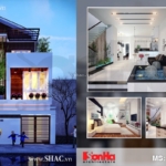 mẫu nhà ống hiện đại 2,5 tầng