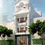 Thiết kế Nhà ống kiến trúc pháp 4 tầng, nhà ống kiểu pháp đẹp