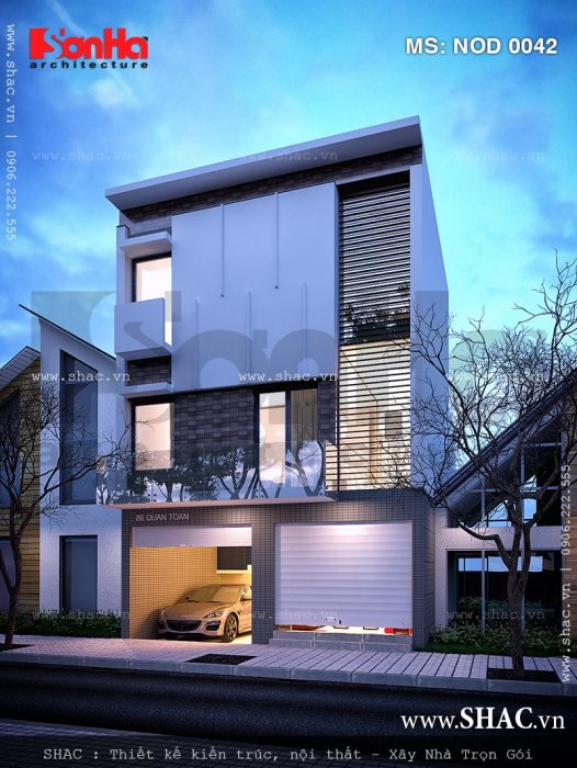 Thiết kế nhà phố hiện đại, nhà phố kiến trúc hiện đại