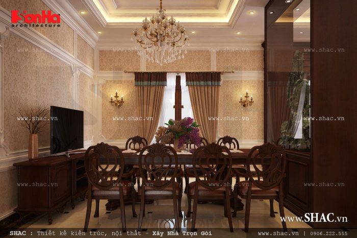 Nội thất phòng ăn đẹp kiểu Pháp