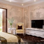 phòng ngủ với nội thất cổ điển châu âu, nội thất phòng ngủ kiểu pháp đẹp