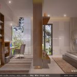 phòng làm việc trong phòng ngủ, nội thất phòng ngủ hiện đại