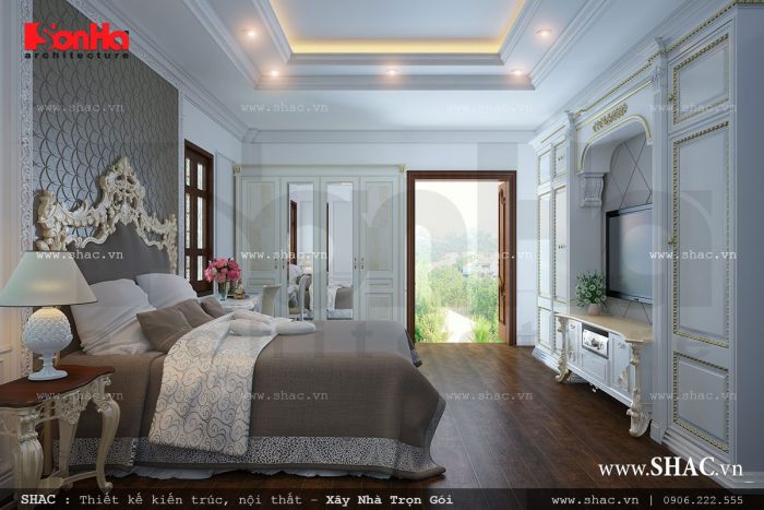 Nội thất phòng ngủ sang trọng kiểu Pháp đẹp