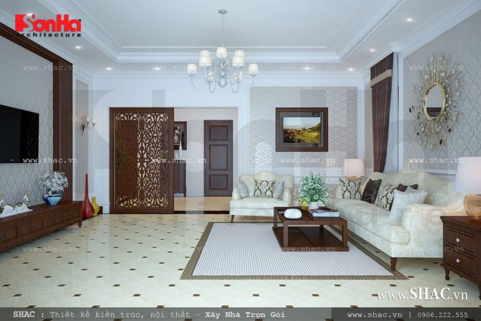 Nội thất phòng sinh hoạt chung biệt thự