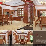 Phòng ăn biệt thự nội thất gỗ