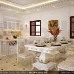 Phòng ăn đẹp cho biệt thự kiểu Pháp