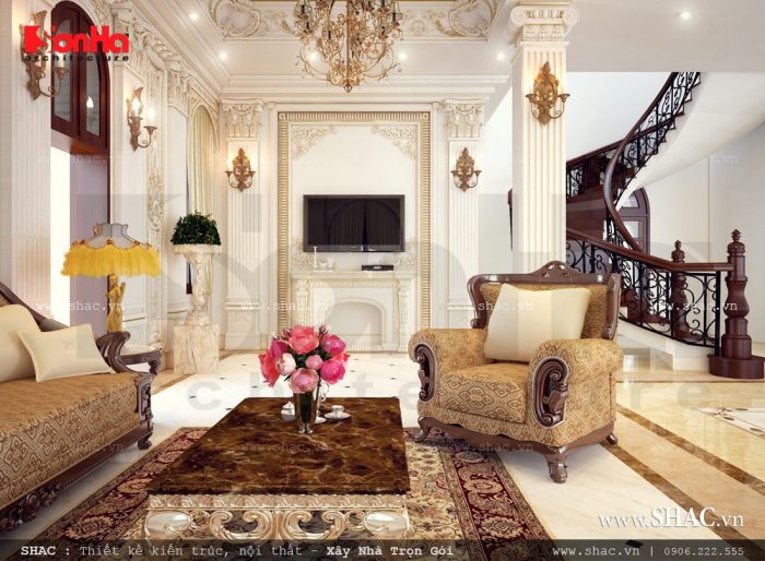 Phòng khách cổ điển sang trọng và đẳng cấp