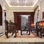 Phòng khách cổ điển của biệt thự Pháp