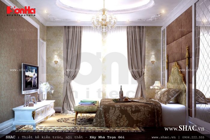Nội thất phòng ngủ cổ điển nhã nhặn
