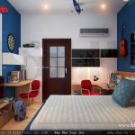 Thiết kế nội thất phòng ngủ con trai đẹp, phòng ngủ đẹp cho bé