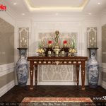 Bản thiết kế phòng thờ nhà ống kiến trúc Pháp cổ điển