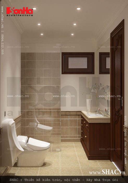 Phòng vệ sinh tiện nghi và sang trọng