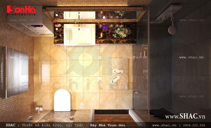 Phòng vệ sinh tiện nghi cho biệt thự