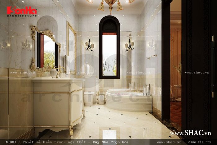 phòng vệ sinh cao cấp, wc cho biệt thự lâu đài