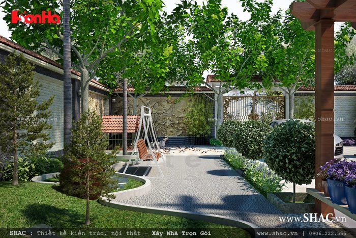 Sân vườn đẹp cho biệt thự