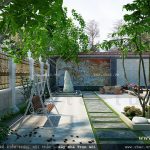 Sân vườn tiểu cảnh biệt thự đẹp