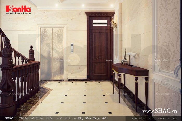 Sảnh thang đẹp cho biệt thự pháp