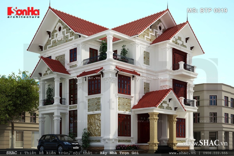 Thiết kế biệt thự hiện đại 3 tầng