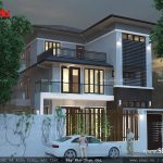 Mẫu biệt thự 3,5 tầng đẹp, kiến trúc biệt thự hiện đại