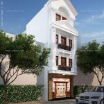 Thiết kế Nhà ống kiến trúc pháp 4 tầng, nhà ống kiểu pháp đẹp