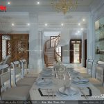 Thiết kế phòng ăn rộng cho biệt thự