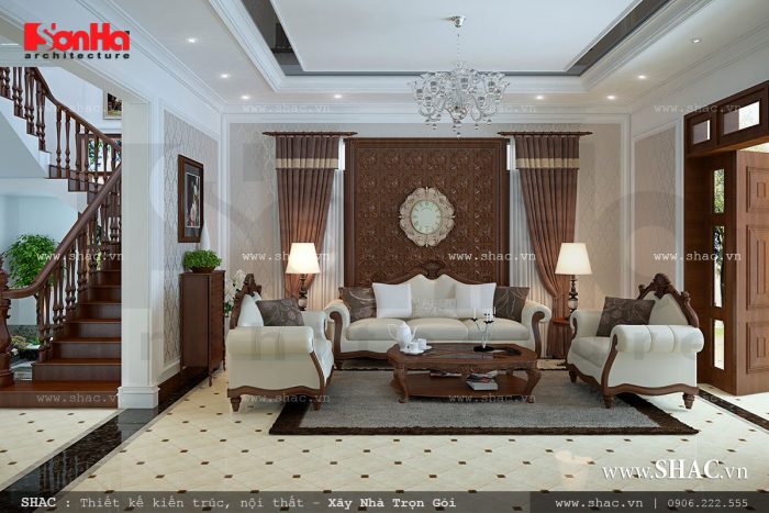 thiết kế phòng khách sang trọng