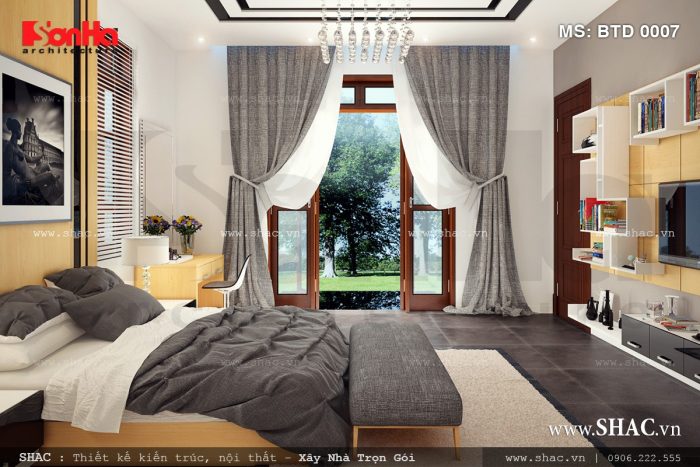 Thiết kế phòng ngủ biệt thự hiện đại
