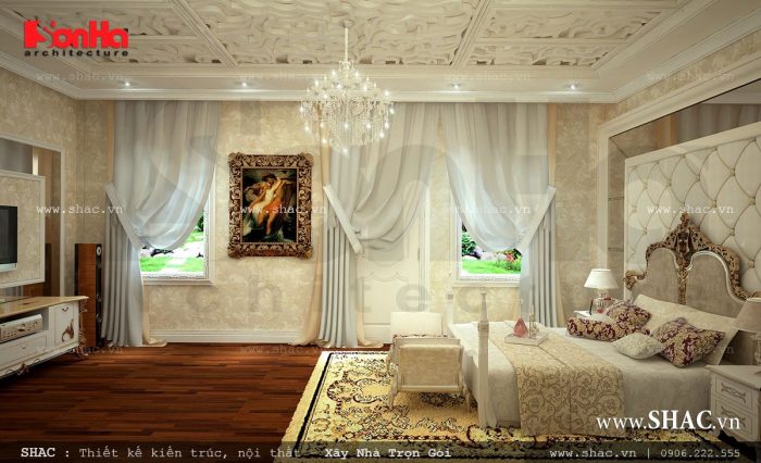 Thiết kế nội thất phòng ngủ cổ điển đẹp