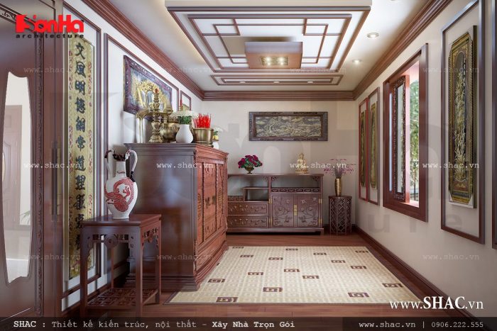 Kiến trúc biệt thự pháp 4 tầng trọn gói - BTLD 0003 3