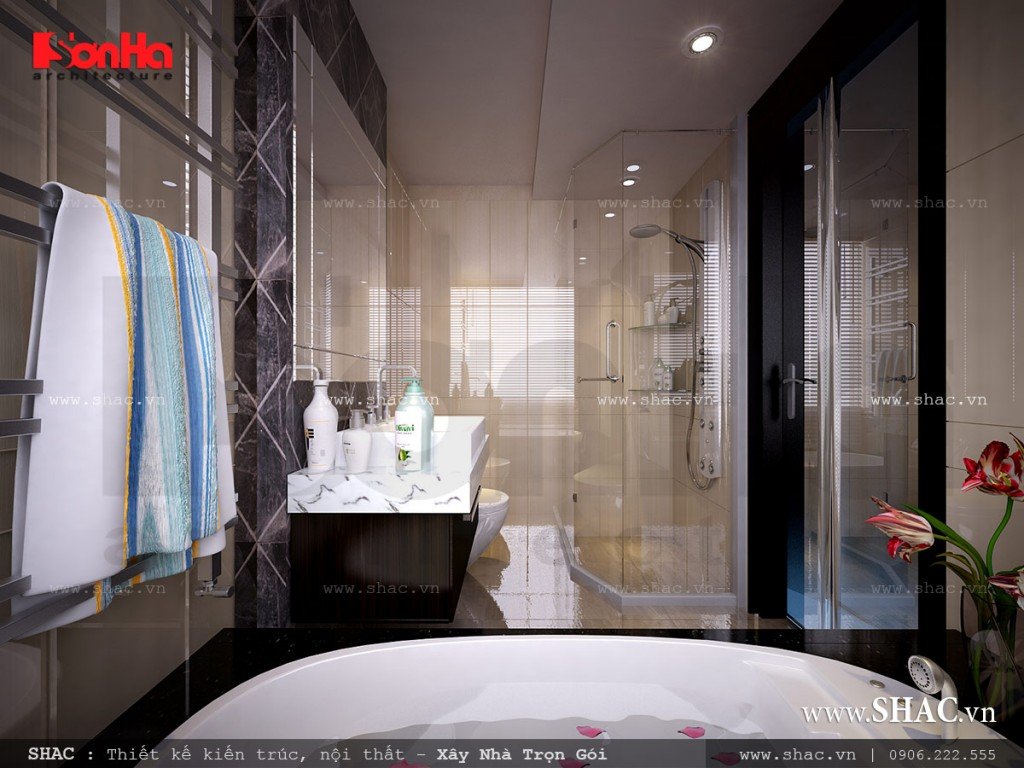 Phòng wc đẹp, thiết kế phòng tắm hiện đại và tiện nghi