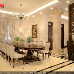 Mẫu bàn ăn rộng phong cách cổ điển