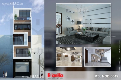 Nhà ống hiện đại 5 tầng kết hợp kinh doanh