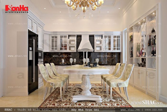 Mẫu bếp ăn tân cổ điển đẹp