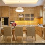 Thiết kế bếp ăn đẹp với nội thất gỗ