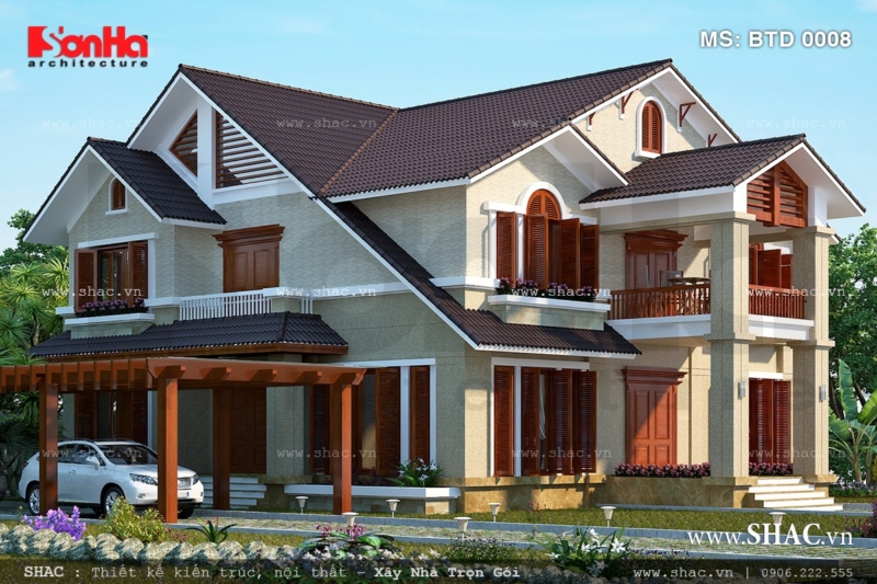 Biệt thự 2 tầng kiến trúc hiện đại