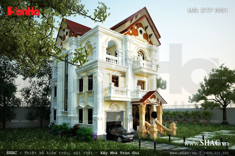 Biệt thự 3 tầng kiểu Pháp