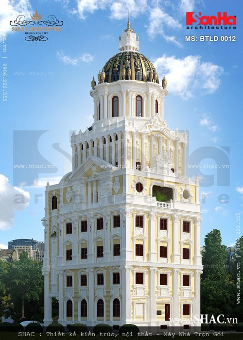 Biệt thự lâu đài kiểu pháp 6 tầng