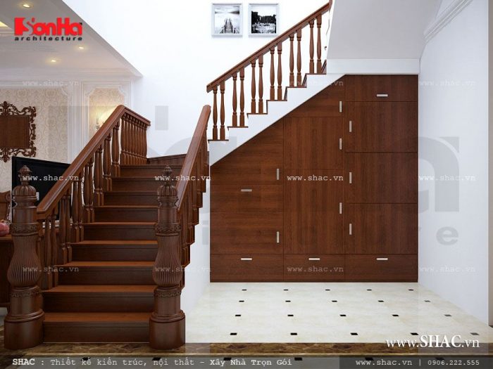 Mẫu cầu thang gỗ đẹp