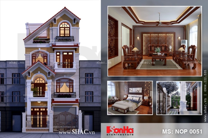 Thiết kế nhà ống kiểu Pháp