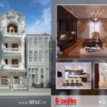 thiết kế nhà ống 4 tầng kiến trúc Pháp đẹp