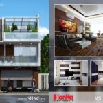 Nhà ống hiện đại 3 tầng kết hợp kinh doanh