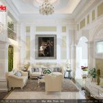 Không gian phòng khách kiểu Pháp
