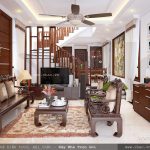 Không gian phòng khách tân cổ điển sang trọng