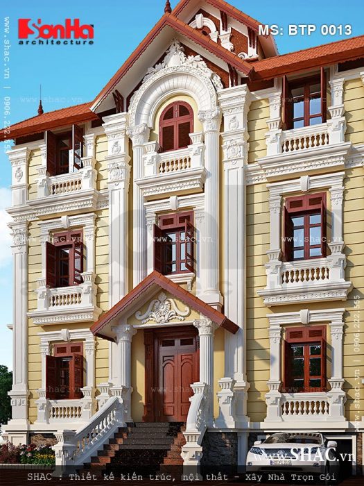 Mẫu biệt thự kiểu kiến trúc Pháp