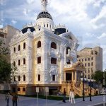 Thiết kế kiến trúc biệt thự lâu đài 5 tầng