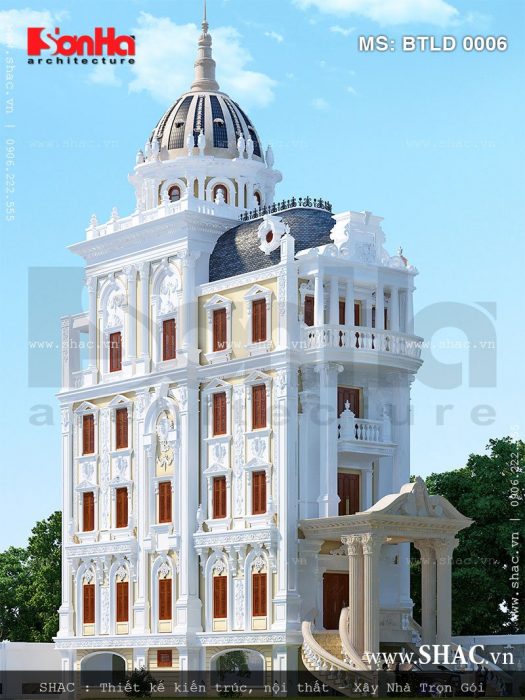 Biệt thự lâu đài 6 tầng kiến trúc Pháp
