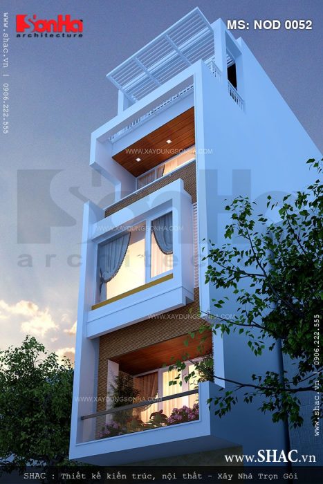Nhà ống 5 tầng phong cách hiện đại